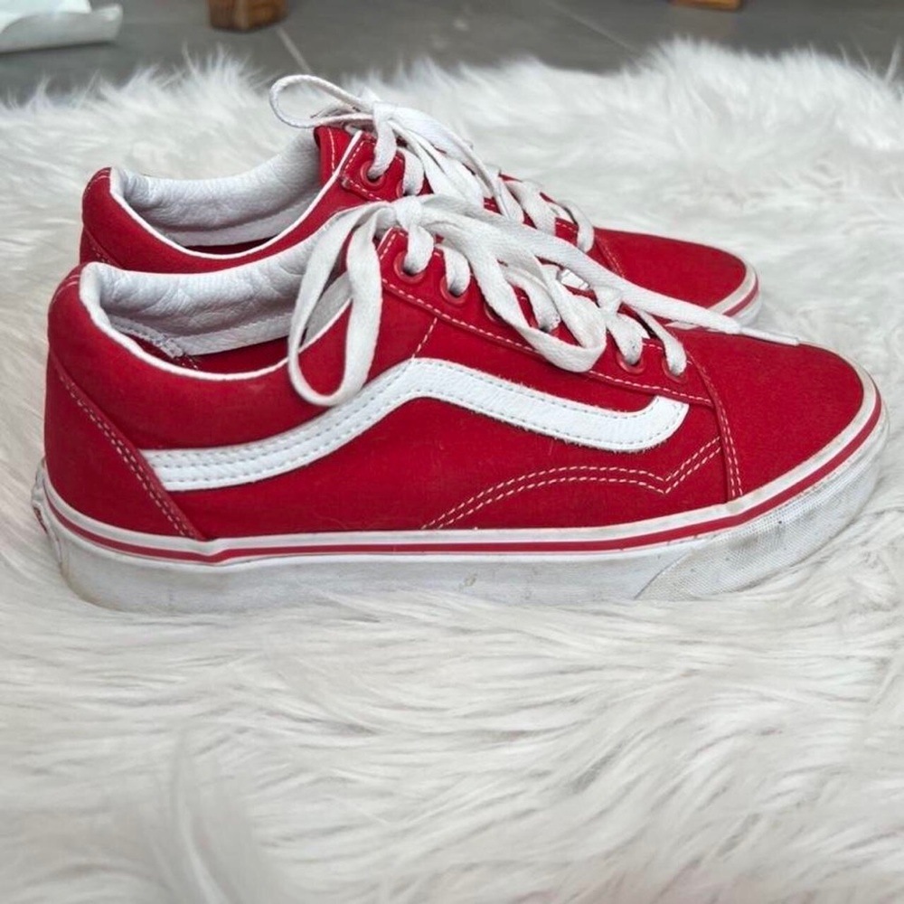 Red Low top Vans